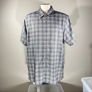 Haggar Clothing Button Up Short Sleeve XL Shirt